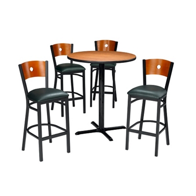 Circle Back Stools & 36" Bar Height Table Set