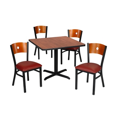 Circle Back Chairs & 42"W Table Set