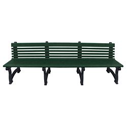 Recycled Plastic Outdoor Bench with Back - 96"W