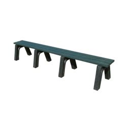 Outdoor Recycled Plastic Flat Economy Bench 8'