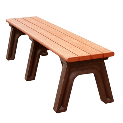 Park Classic Plastic Recycled Backless Bench 6'