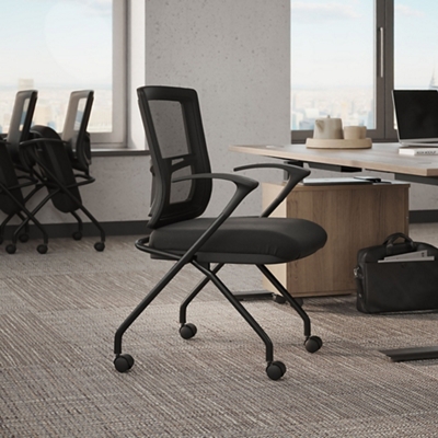 Perspective Mesh-Back Nesting Chair