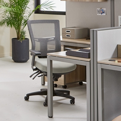 デスクチェア 7876 Perspective Mesh Mid-Back Ergonomic Office Chair