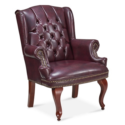 Wingback faux leather chair new arrivals