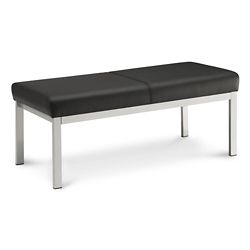 Compass Armless Antimicrobial Two Seat Bench