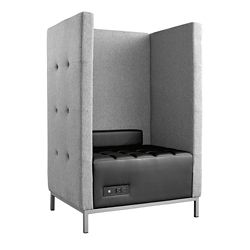 Traffic Modular Seating Lounge Privacy Chair with USB Outlet