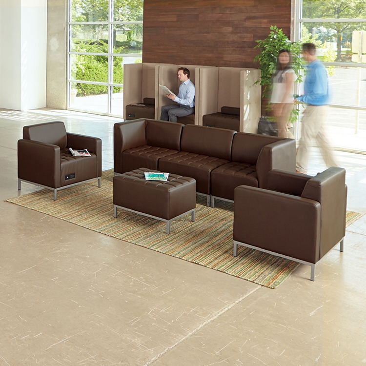 Traffic Modular Lounge Seating Set with USB/Power - 6pc.