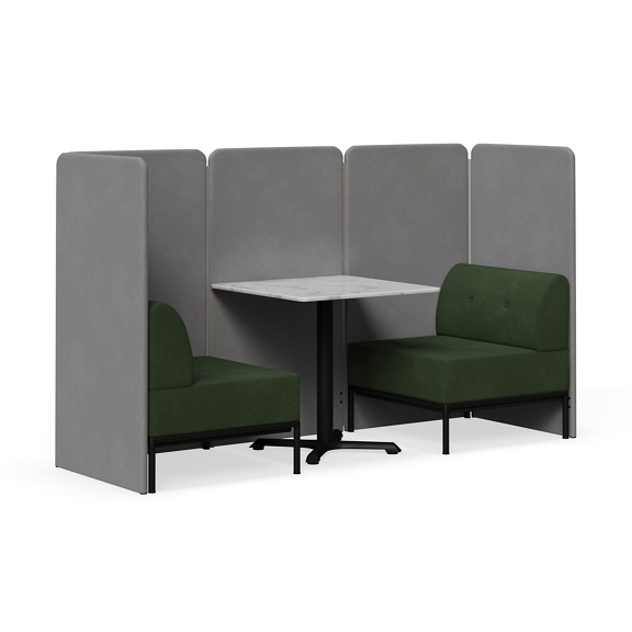 Drop In Lounge 2 Person Collaboration Booth with Panels | NBF