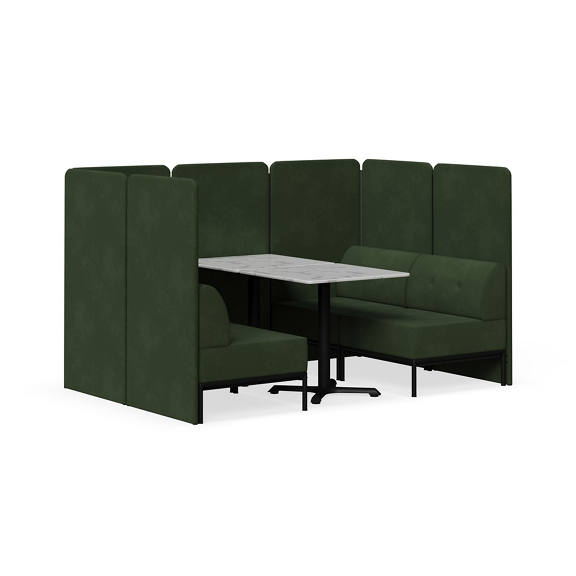 Drop In Lounge 4 Person Collaboration Booth with Panels | NBF