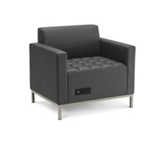 Traffic Modular Seating Guest Chair with USB Power Outlets