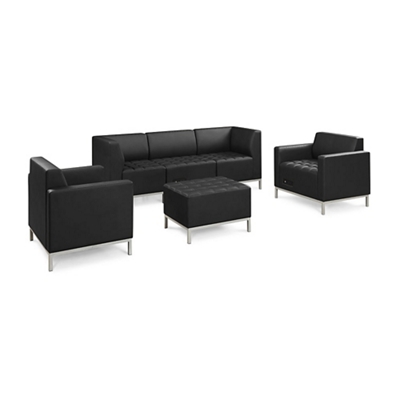 Black best sale modular lounge