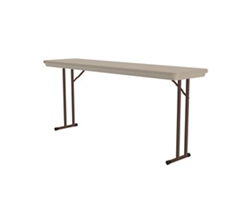 Lightweight Plastic Folding Table - 72"W x 18"D