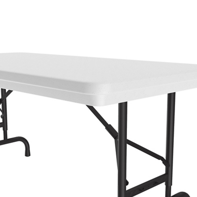 Lightweight Adjustable Height Plastic Folding Table - 48