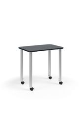 Ruckus Sit-Stand Rectangle Student Desk w/ Casters