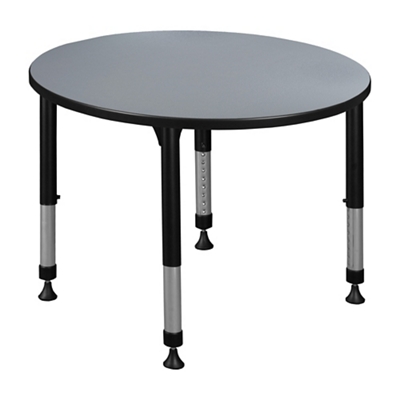 Merit Round Height-Adjustable Table - 36"D