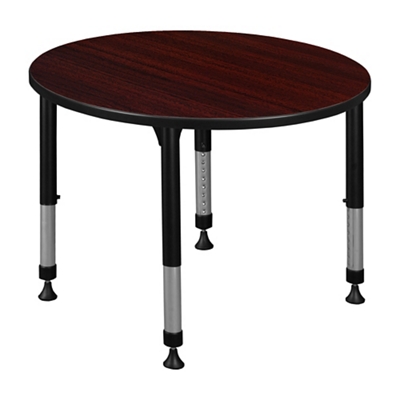 Merit Round Height-Adjustable Table - 42"D