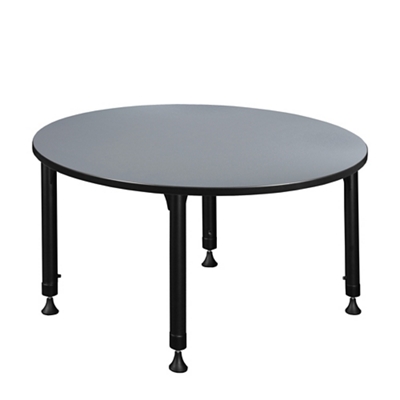 Merit Round Height-Adjustable Table - 48"D