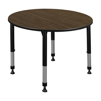 Merit Round Height-Adjustable Table - 48"D