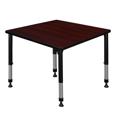 Merit Square Height-Adjustable Table - 42"D