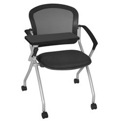 Cadence Nesting Chair with Tablet Arm and Casters