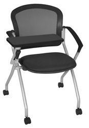 Cadence Nesting Chair with Tablet Arm and Casters
