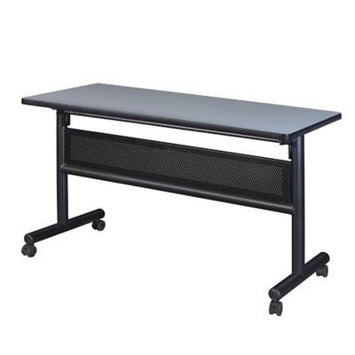 Merit Flip Top Training Table with Casters and Modesty Panel - 48"W x 24"D