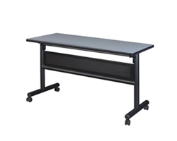 Merit Flip Top Training Table with Casters and Modesty Panel - 48"W x 24"D