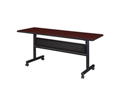 Merit Flip Top Training Table with Casters and Modesty Panel - 60"W x 24"D