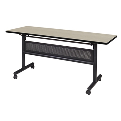 Merit Flip Top Training Table with Casters and Modesty Panel - 60"W x 24"D