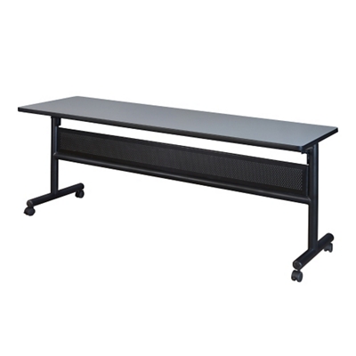 Merit Flip Top Training Table with Casters and Modesty Panel - 72"W x 24"D