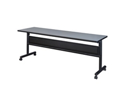 Merit Flip Top Training Table with Casters and Modesty Panel - 72"W x 24"D