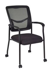 Kiera Mesh Back Stackable Side Chair w/ Casters