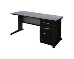 Merit Single Pedestal Desk - 66"W x 24"D