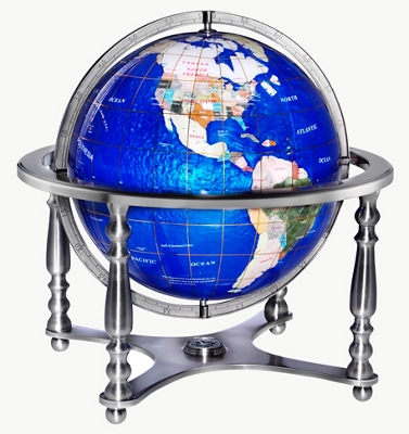 Jewel Inlaid Desktop Globe