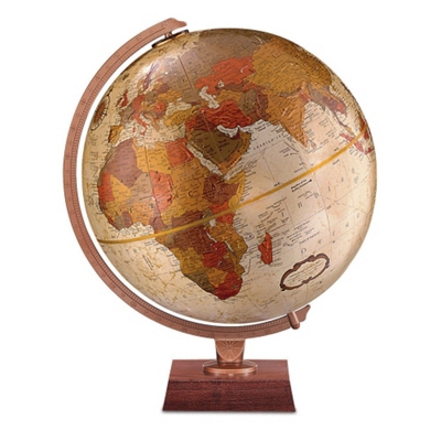 Bronze Metallic Desktop Globe
