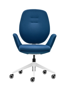 Centrik Fabric Conference Chair - White Base