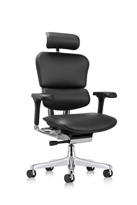 Ergohuman High Back Leather Chair with Headrest