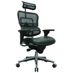 High Mesh Back Leather Seat Executive Chair with Headrest