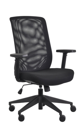 Via Seating Mid Back Mesh Desk Chair with Adjustable Arms