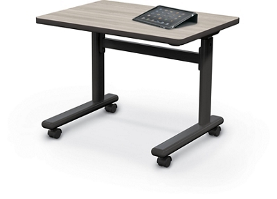 Height-Adjustable Flip-Top Rectangle Desk - 32"W