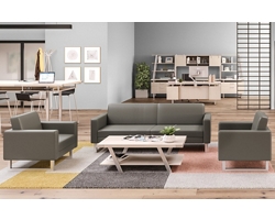 Mirella Lounge Sofa w/ Metal Legs