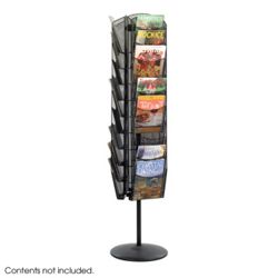 Onyx Rotating Magazine Stand with 30 Pockets