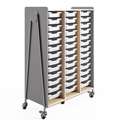 Double Storage Cart w/ 12"D Trays