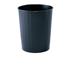 Round Fire and Puncture Resistant Steel Trash Can 23.5 Qt. Cap. - 6/carton