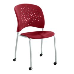 Plastic Guest Chair with Casters