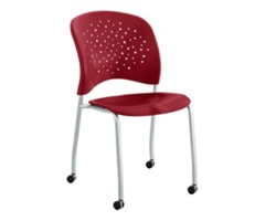 Plastic Guest Chair with Casters