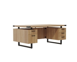 Mirella Double Pedestal Desk - 72"W