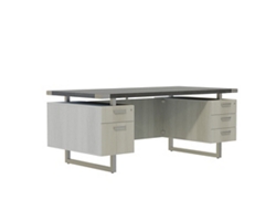 Mirella Double Pedestal Desk - 72"W