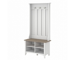 Salinas Entryway Wardrobe with Storage Bench and Coat Hooks - 68"H