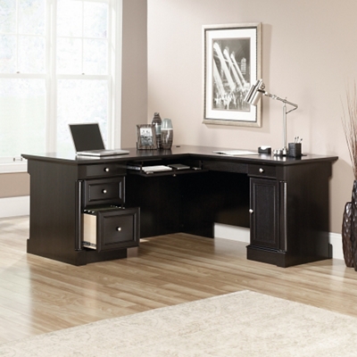 Palladia L-Shaped Desk with File